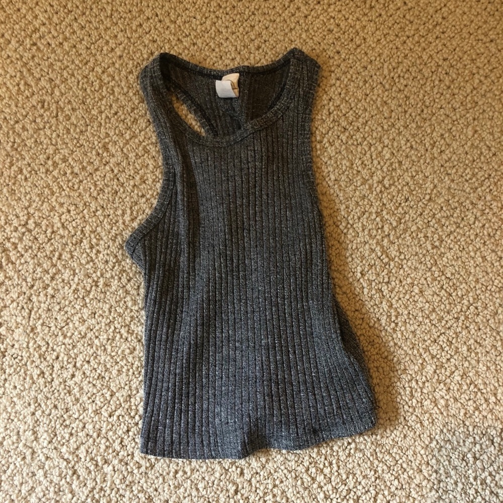 Grey cropped tank top from Honolulu Surf Co.